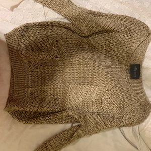 Brown and cream soft sweater